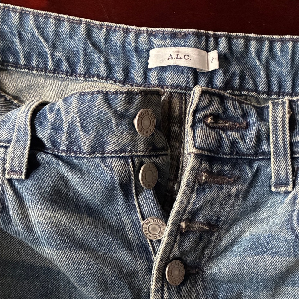 A.L.C. High Rise Blue Jeans - Picture 6 of 7